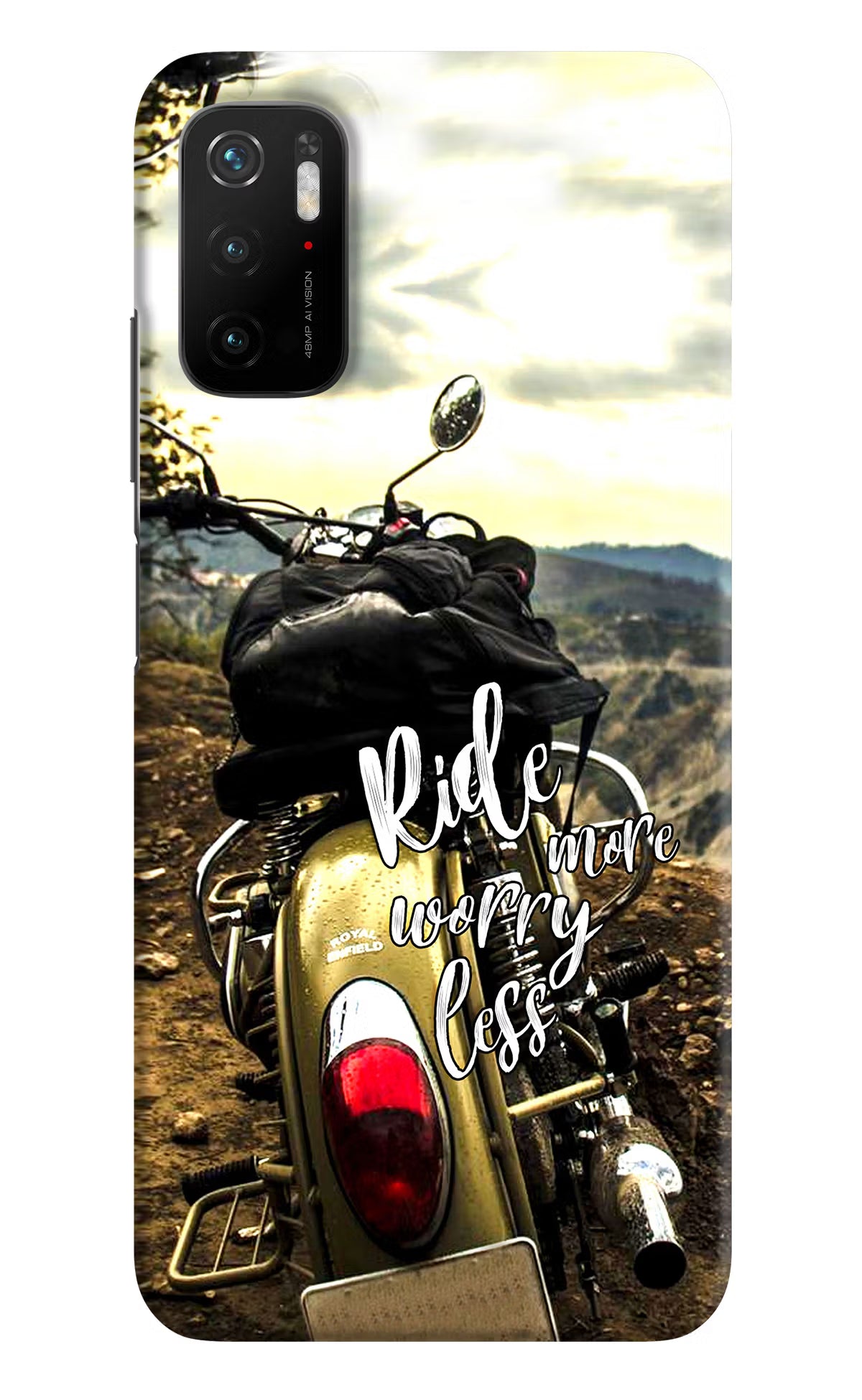 Ride More Worry Less Poco M3 Pro 5G Hard Case Back Cover by Casekaro