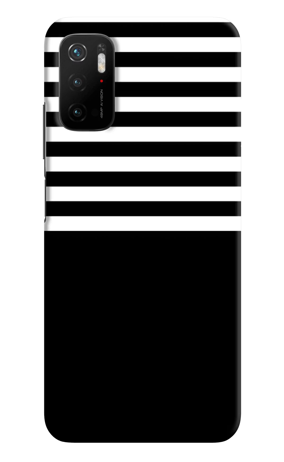 Black and White Print Poco M3 Pro 5G Hard Case Back Cover by Casekaro