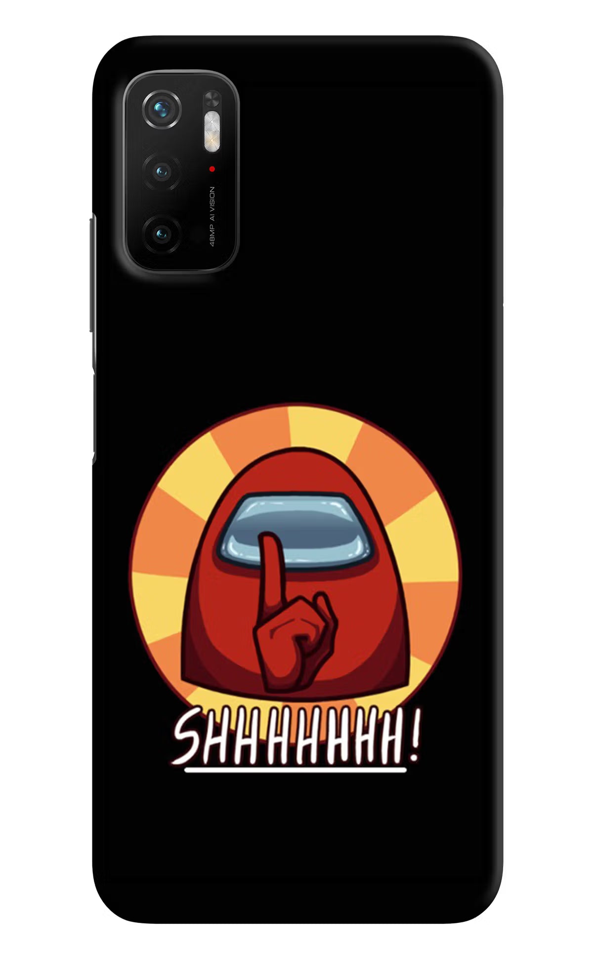 Among Us Shhh! Poco M3 Pro 5G Hard Case Back Cover by Casekaro