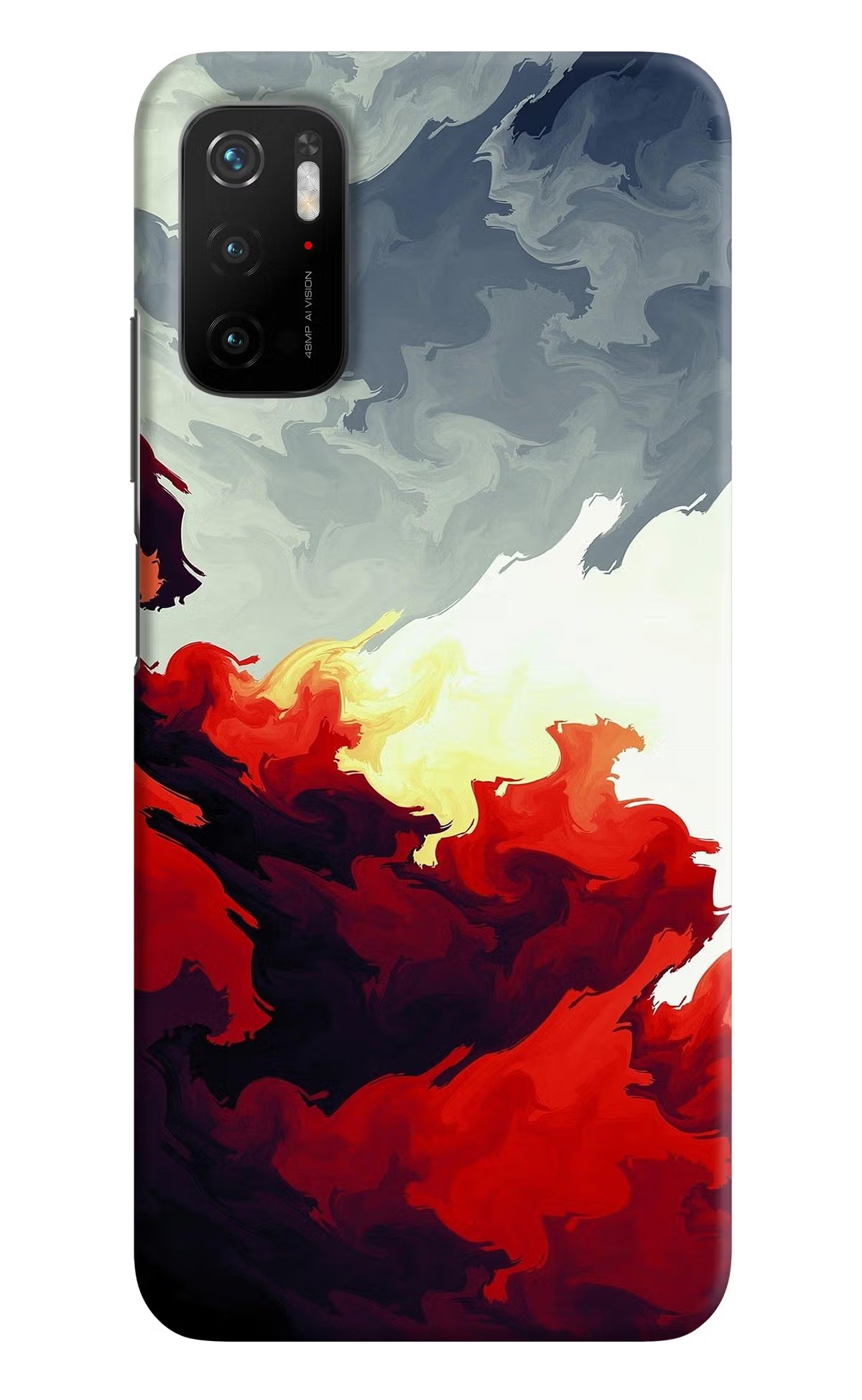 Fire Cloud Poco M3 Pro 5G Hard Case Back Cover by Casekaro