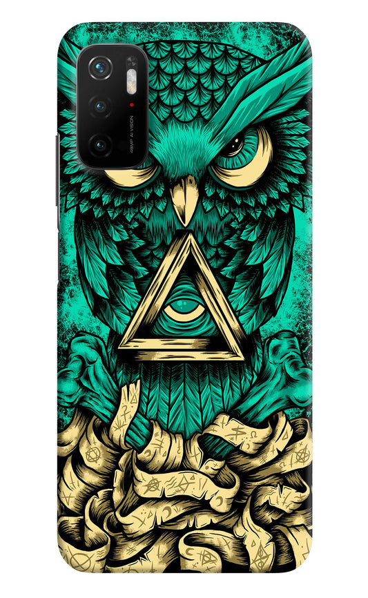 Green Owl Poco M3 Pro 5G Hard Case Back Cover by Casekaro