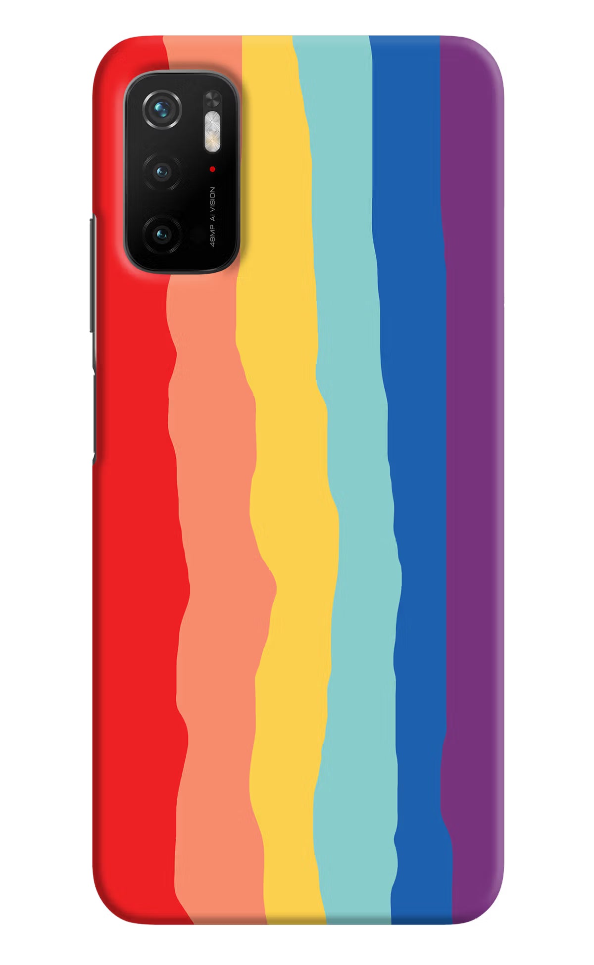 Rainbow Poco M3 Pro 5G Hard Case Back Cover by Casekaro