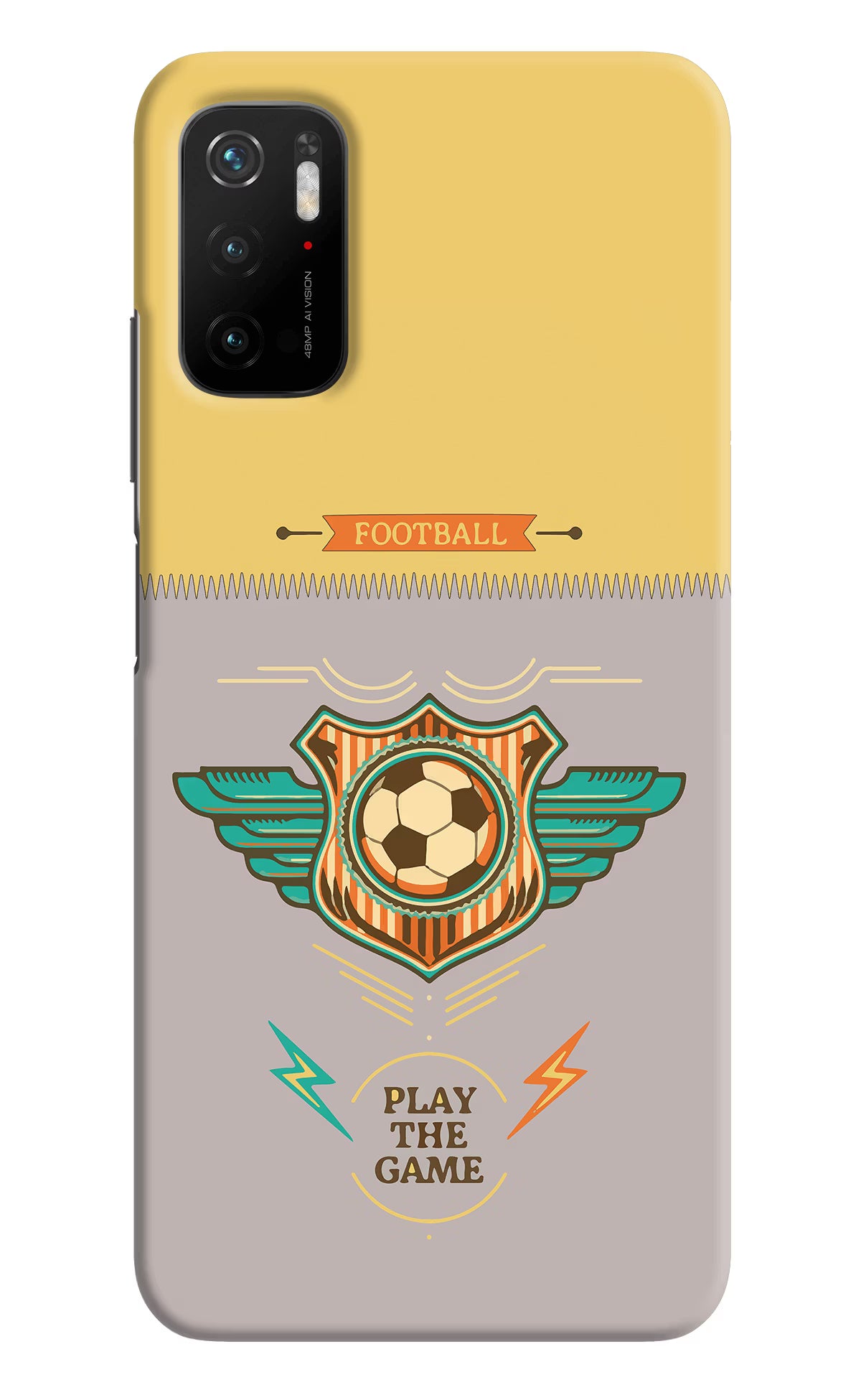 Football Poco M3 Pro 5G Hard Case Back Cover by Casekaro