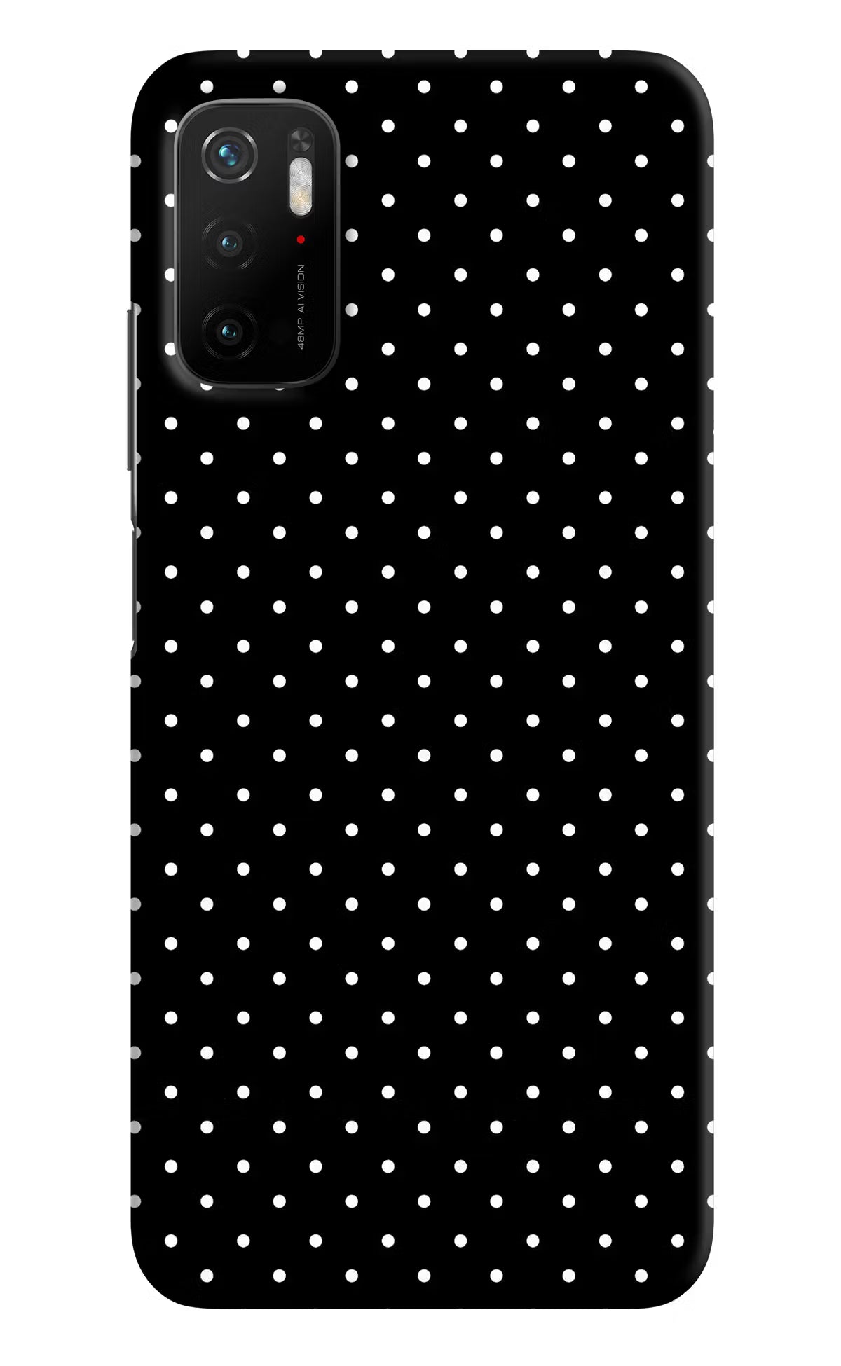 White Dots Poco M3 Pro 5G Hard Case Back Cover by Casekaro