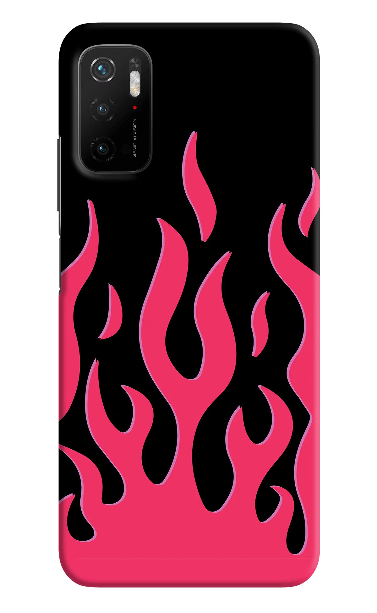 Fire Flames Poco M3 Pro 5G Hard Case Back Cover by Casekaro