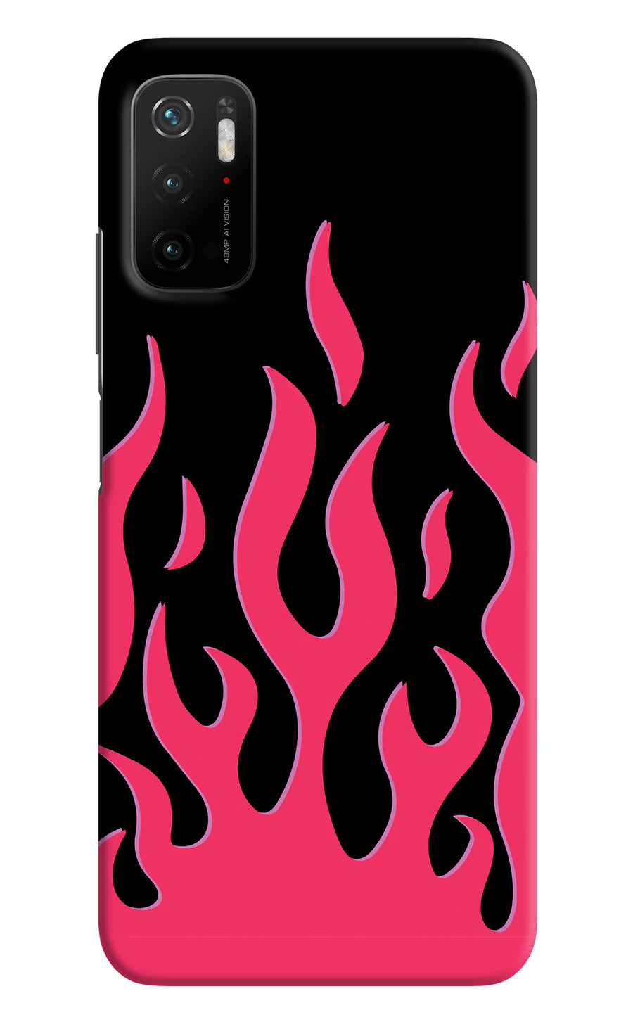 Fire Flames Poco M3 Pro 5G Back Cover, Hard case