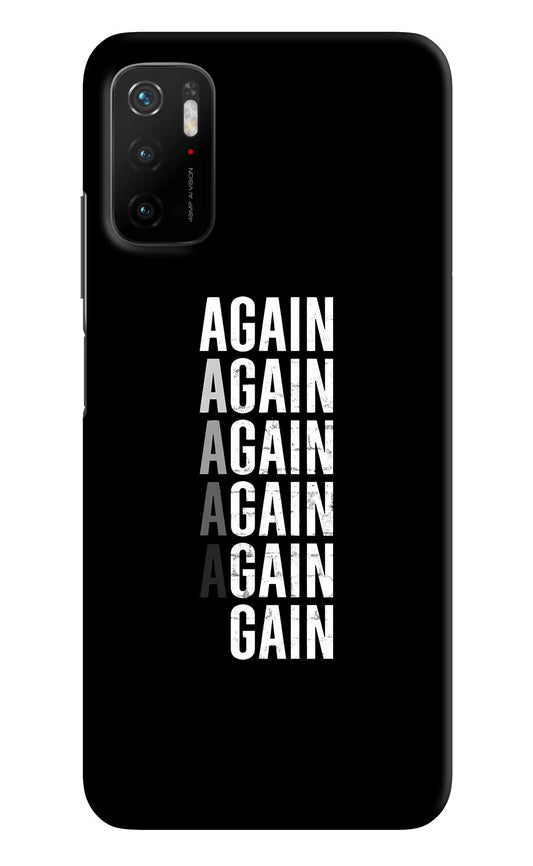 Again Again Gain Poco M3 Pro 5G Hard Case Back Cover by Casekaro