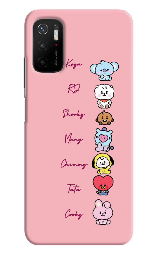 BTS names Poco M3 Pro 5G Hard Case Back Cover by Casekaro