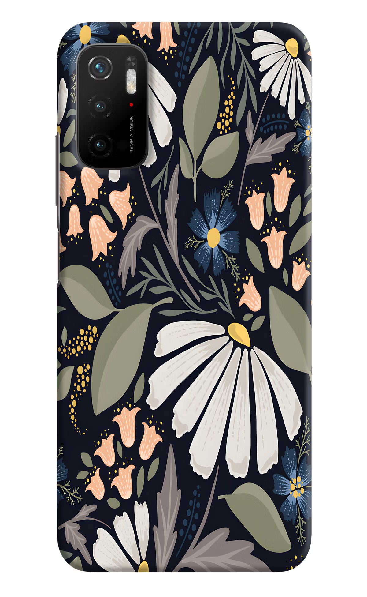 Flowers Art Poco M3 Pro 5G Hard Case Back Cover by Casekaro