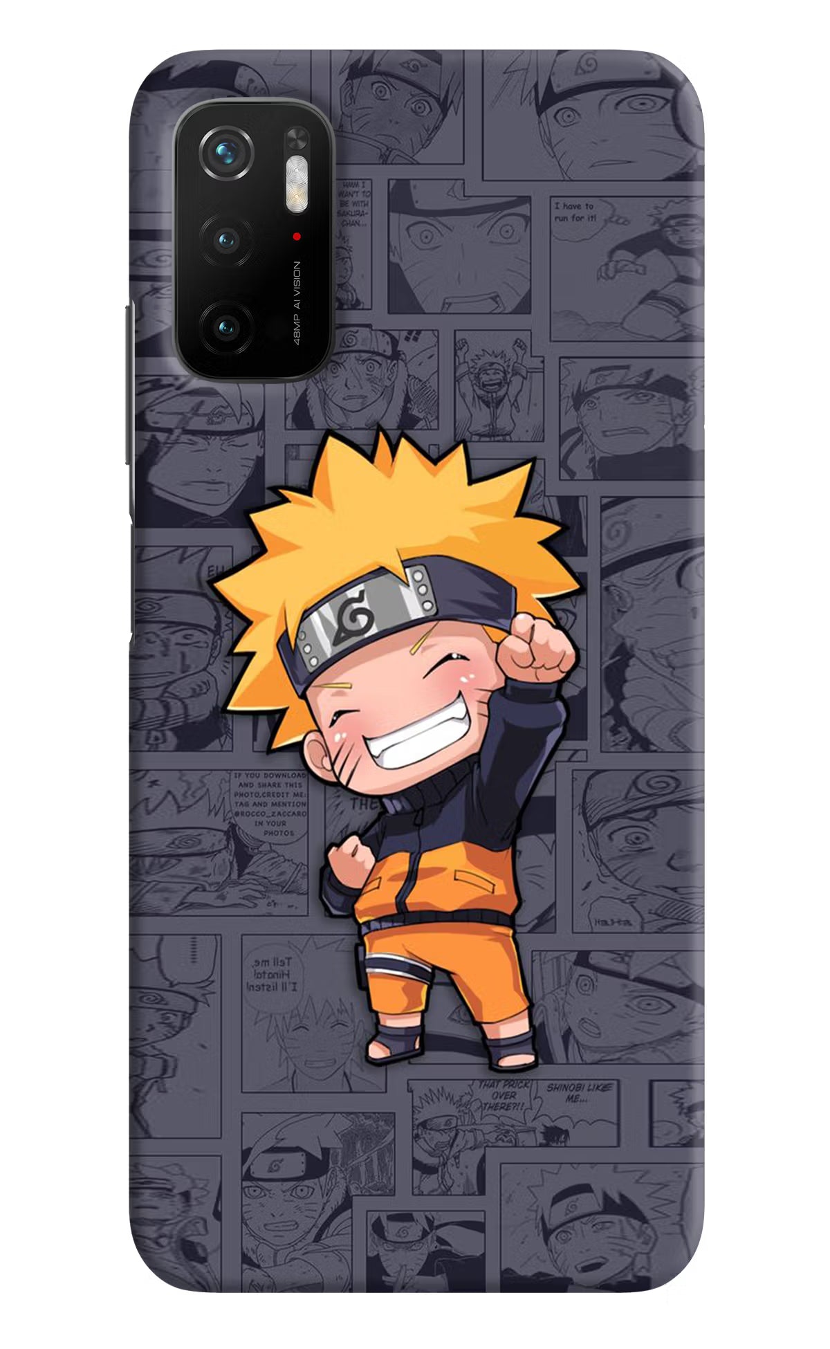 Chota Naruto Poco M3 Pro 5G Hard Case Back Cover by Casekaro