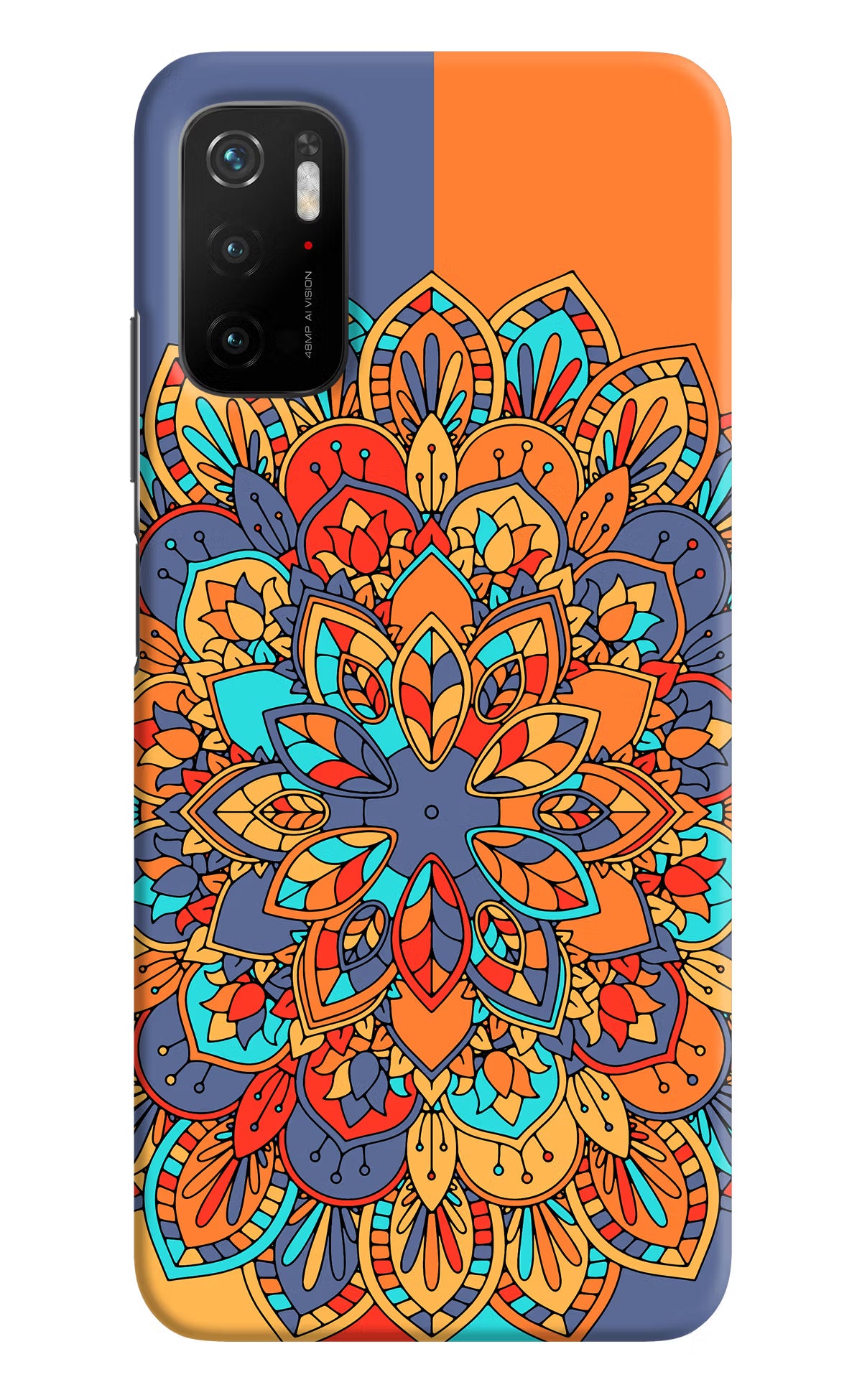 Color Mandala Poco M3 Pro 5G Hard Case Back Cover by Casekaro
