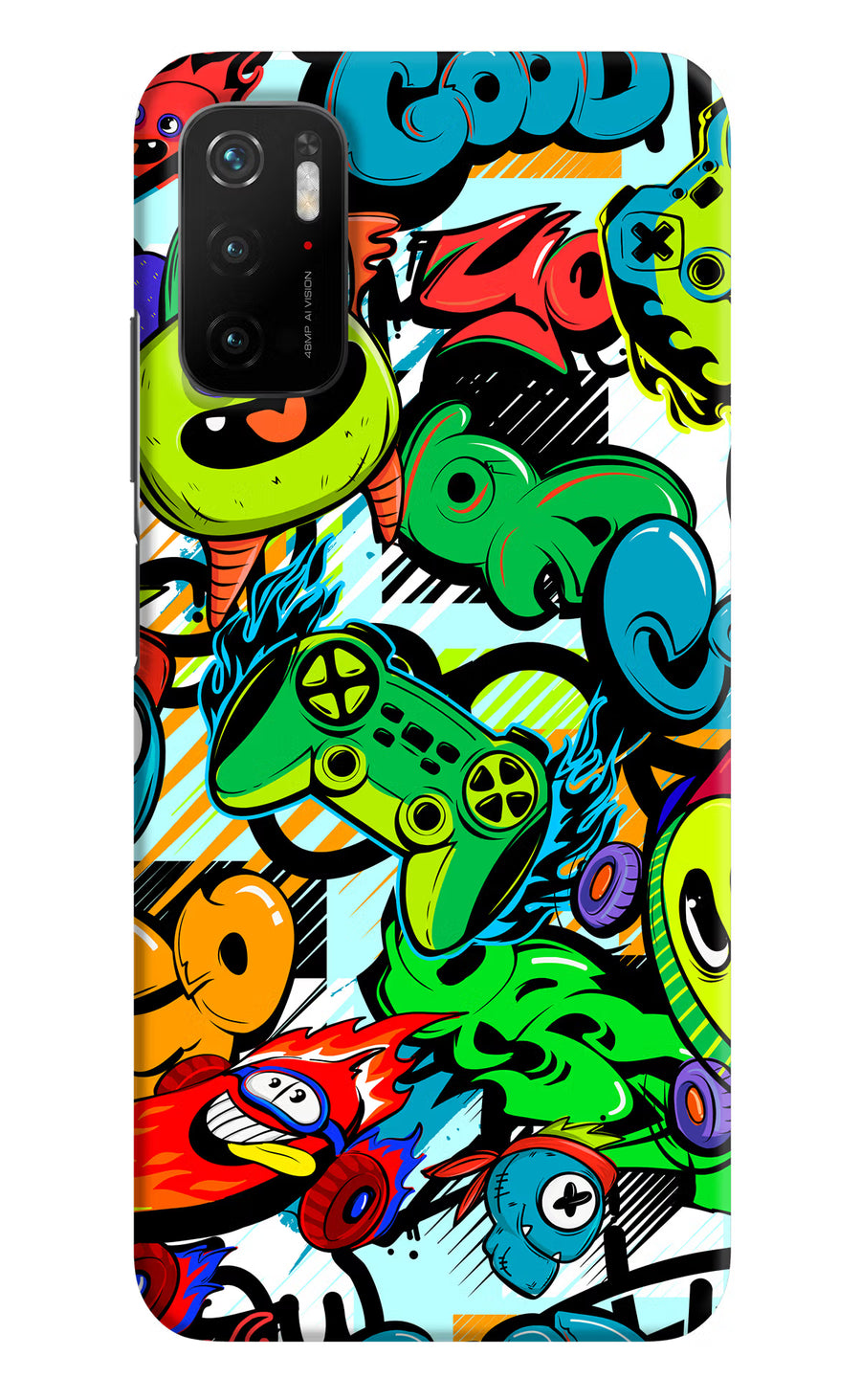 Game Doodle Poco M3 Pro 5G Back Cover, Hard case