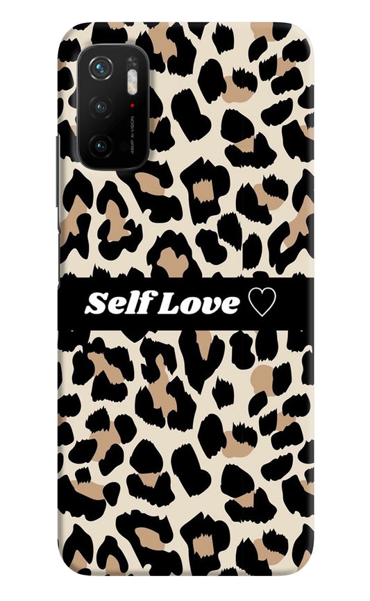 Leopard Print Self Love Poco M3 Pro 5G Hard Case Back Cover by Casekaro