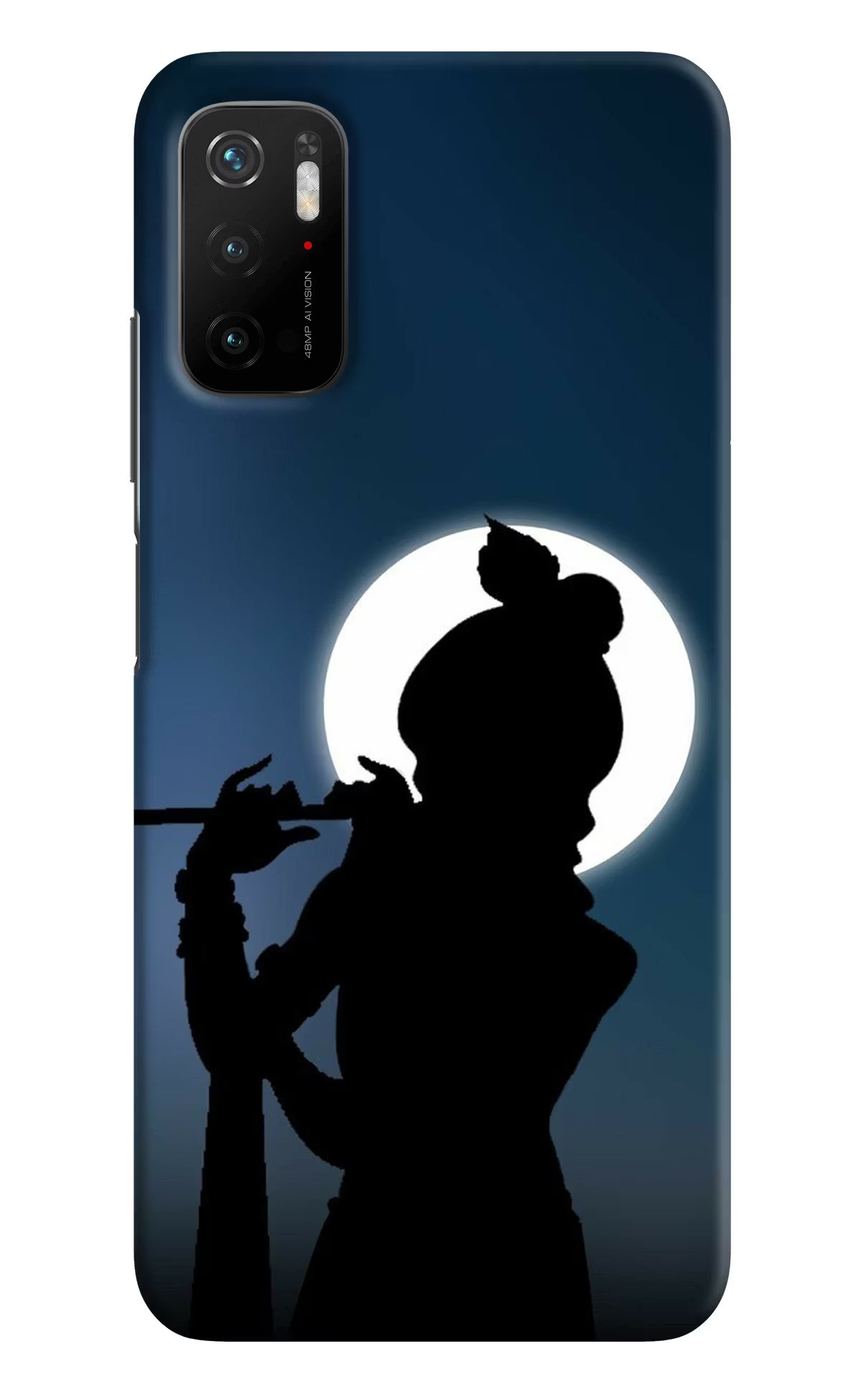 Shri Krishna Silhouette Poco M3 Pro 5G Hard Case Back Cover by Casekaro