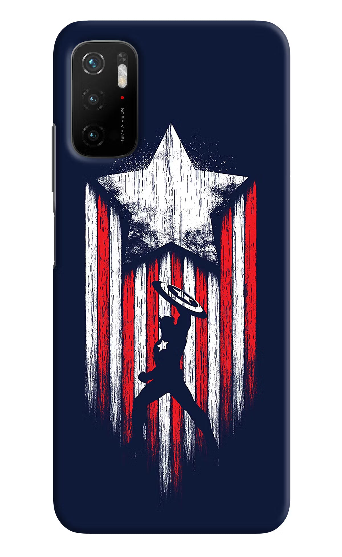 Captain America Marvel Art Poco M3 Pro 5G Hard Case Back Cover by Casekaro