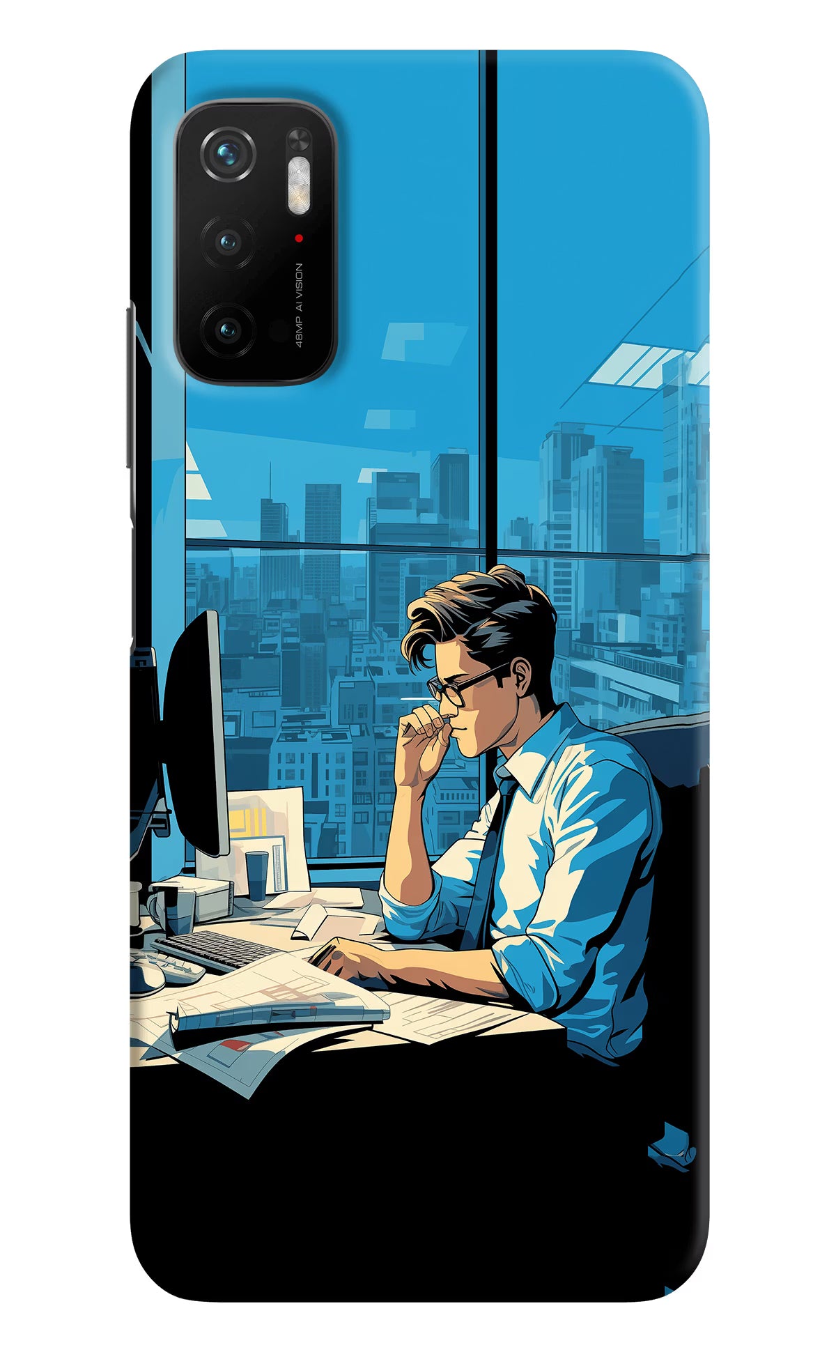Focused Hustler (AI Generated) Poco M3 Pro 5G Hard Case Back Cover by Casekaro