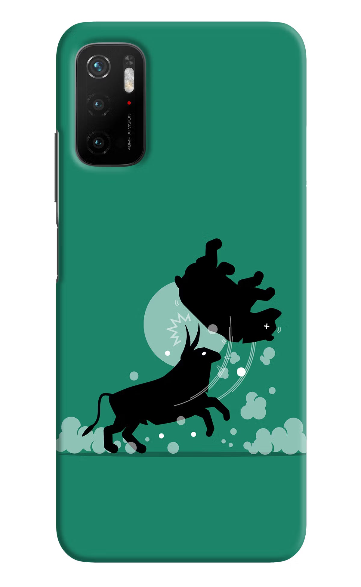 Bull Conqueror Poco M3 Pro 5G Hard Case Back Cover by Casekaro