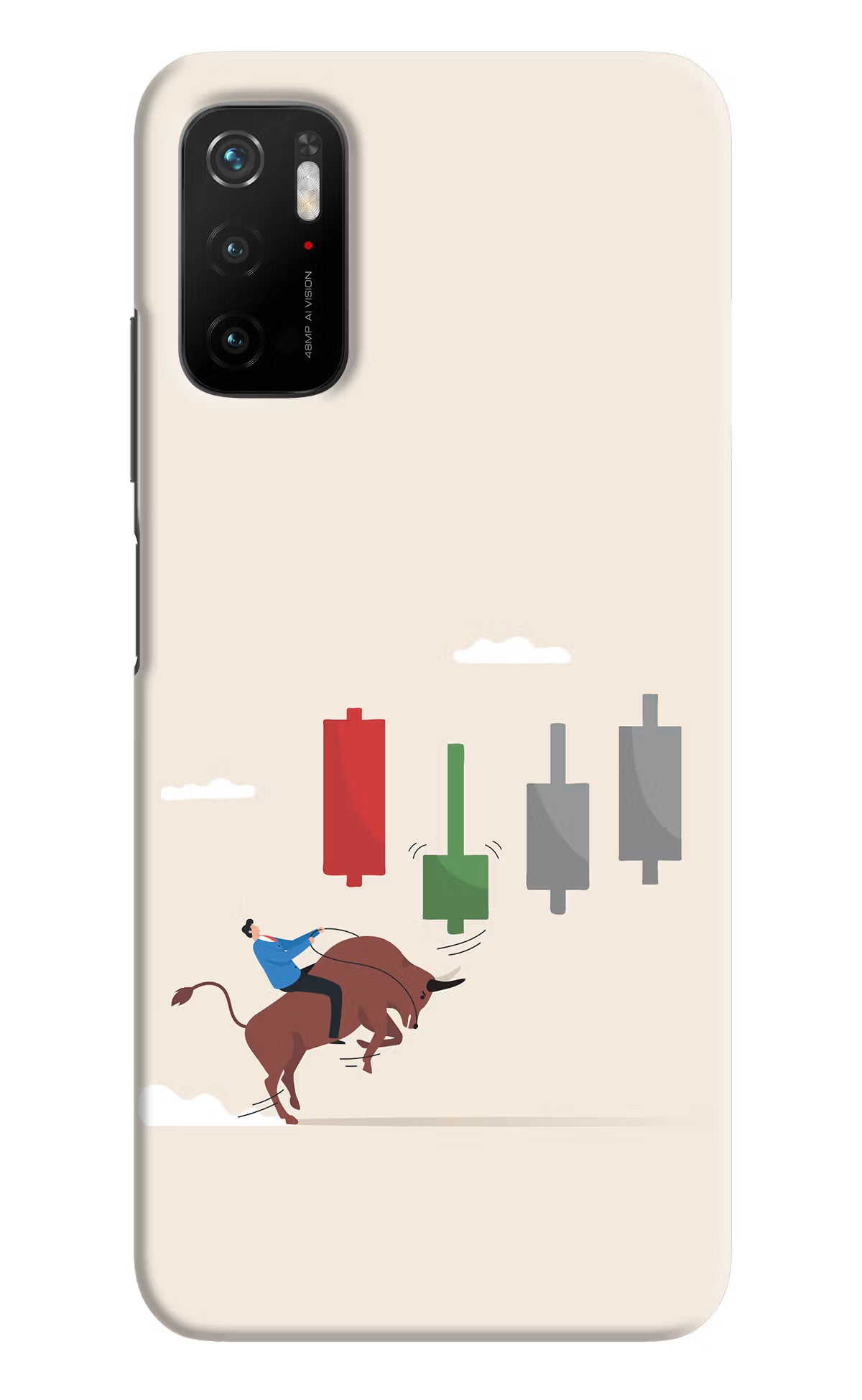 Bull Trading Momentum Poco M3 Pro 5G Hard Case Back Cover by Casekaro