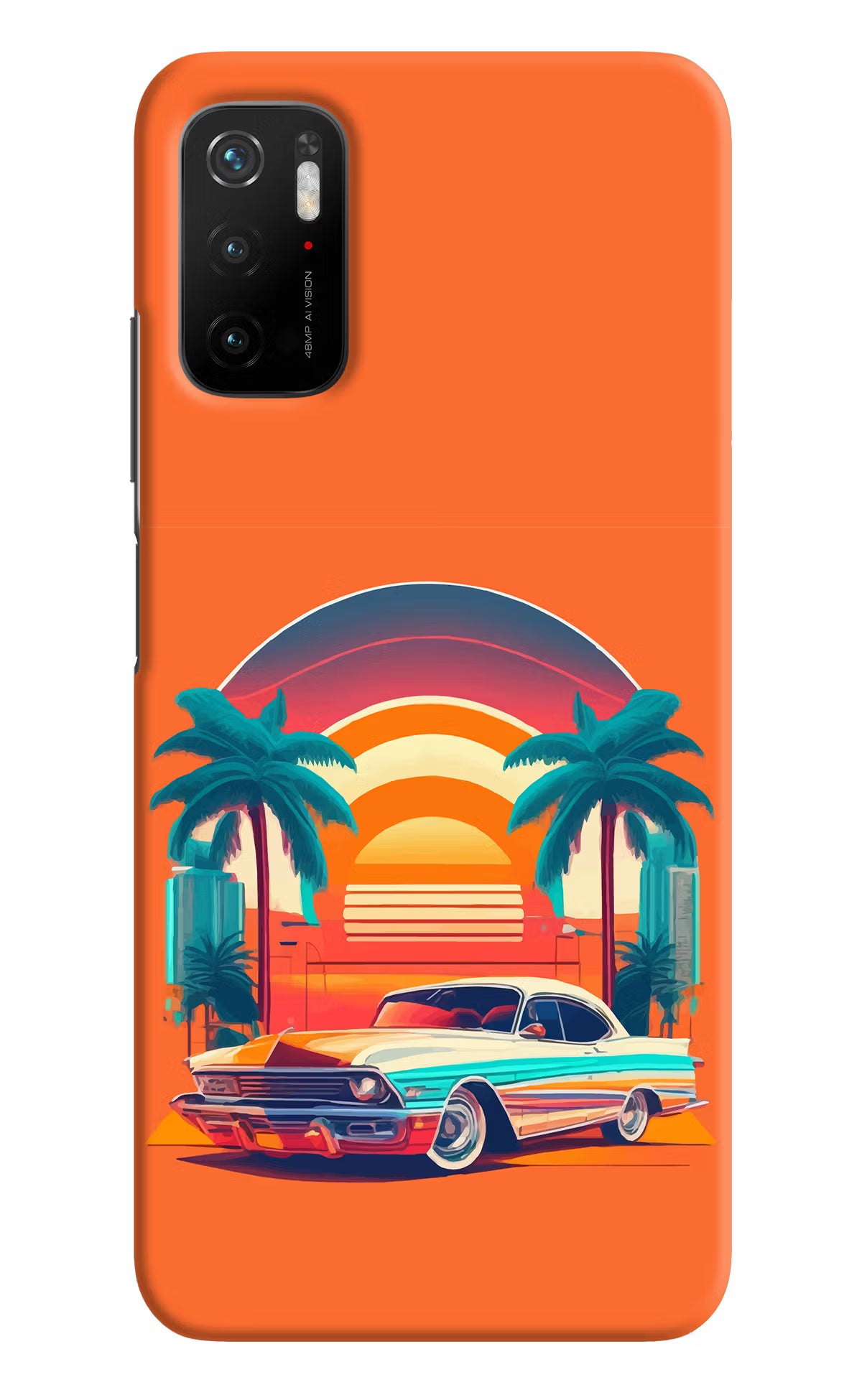 Palm Drive 80s Poco M3 Pro 5G Hard Case Back Cover by Casekaro