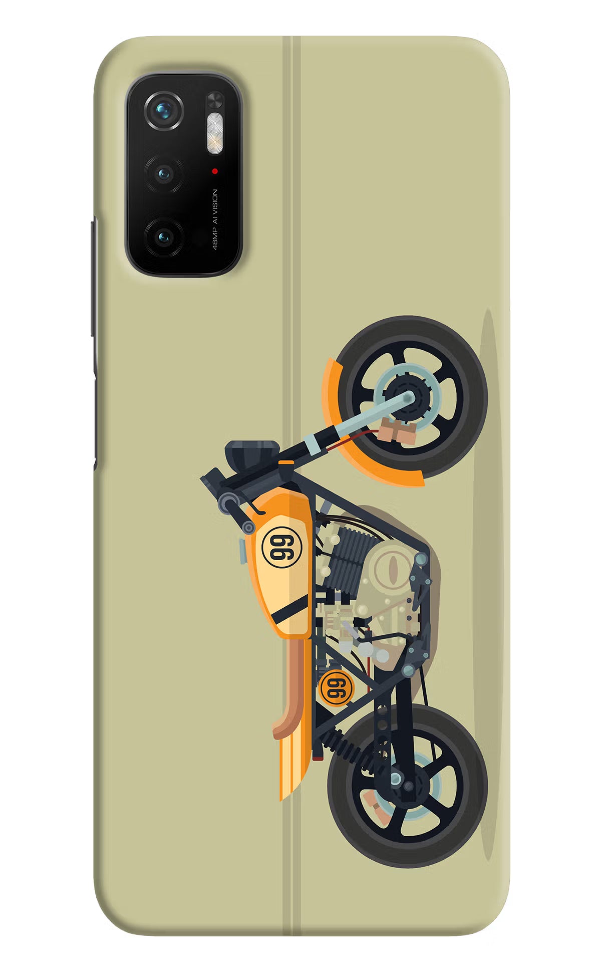 Vertical Speedster Poco M3 Pro 5G Hard Case Back Cover by Casekaro