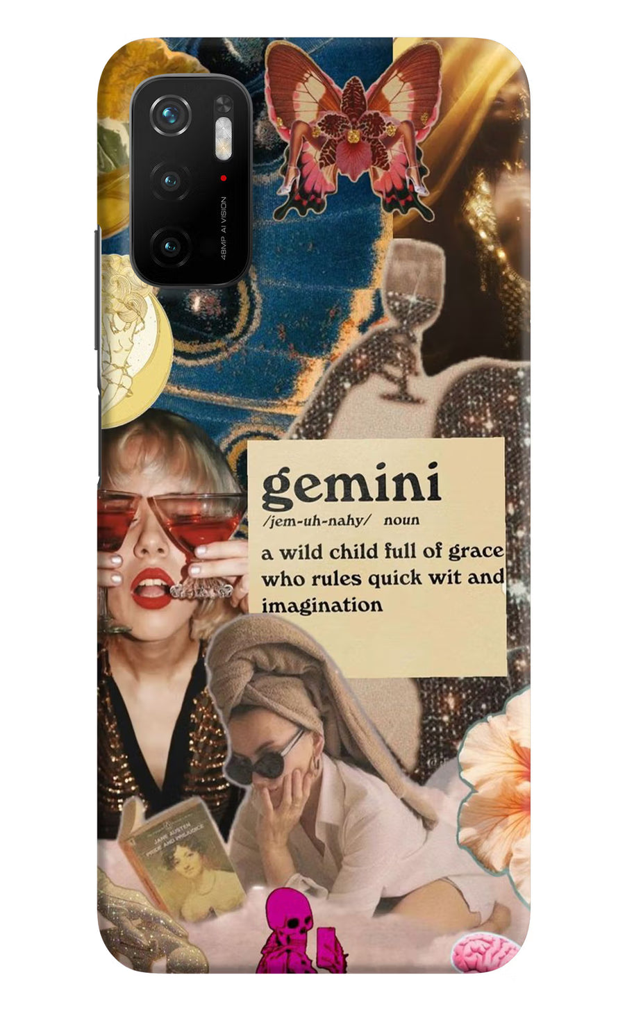 Gemini Zodiac Poco M3 Pro 5G Back Cover, Hard case