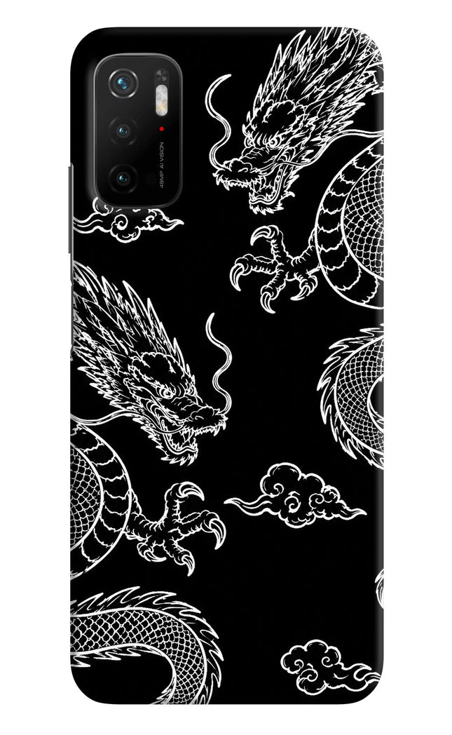 Twin Dragons Poco M3 Pro 5G Hard Case Back Cover by Casekaro
