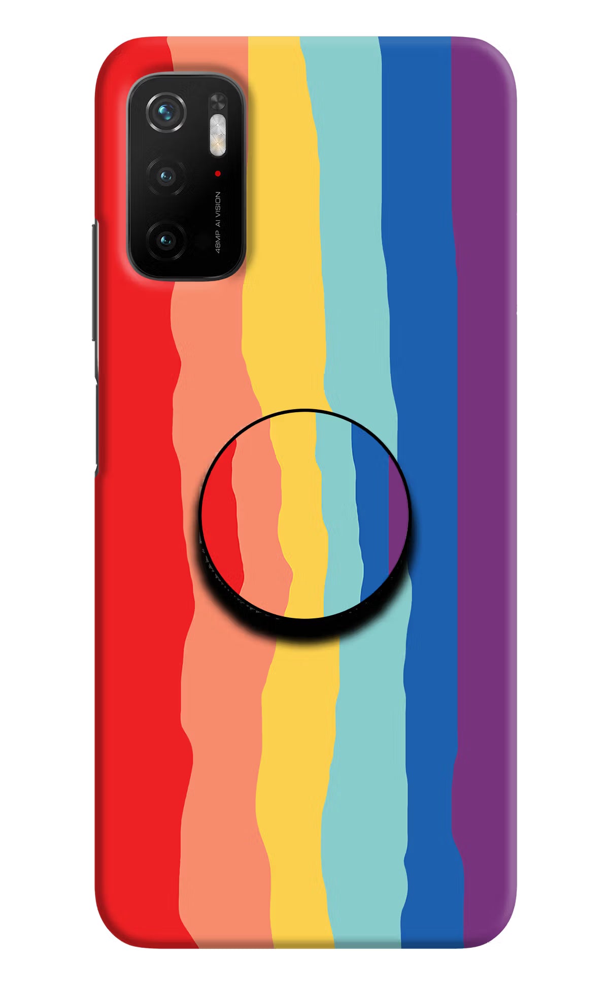 Rainbow Poco M3 Pro 5G Pop Case by Casekaro