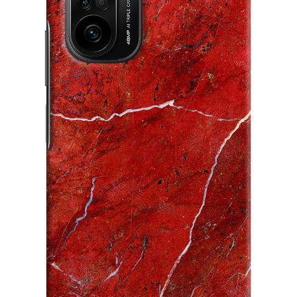 Red Marble Design Mi 11X/11X Pro Hard Case Back Cover by Casekaro