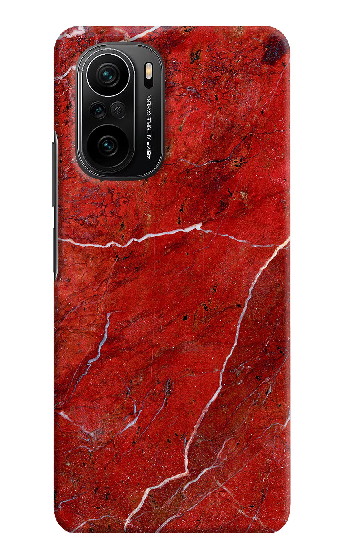 Red Marble Design Mi 11X/11X Pro Hard Case Back Cover by Casekaro