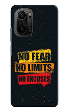 No Fear No Limits No Excuse Mi 11X/11X Pro Hard Case Back Cover by Casekaro