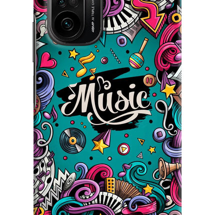 Music Graffiti Mi 11X/11X Pro Hard Case Back Cover by Casekaro