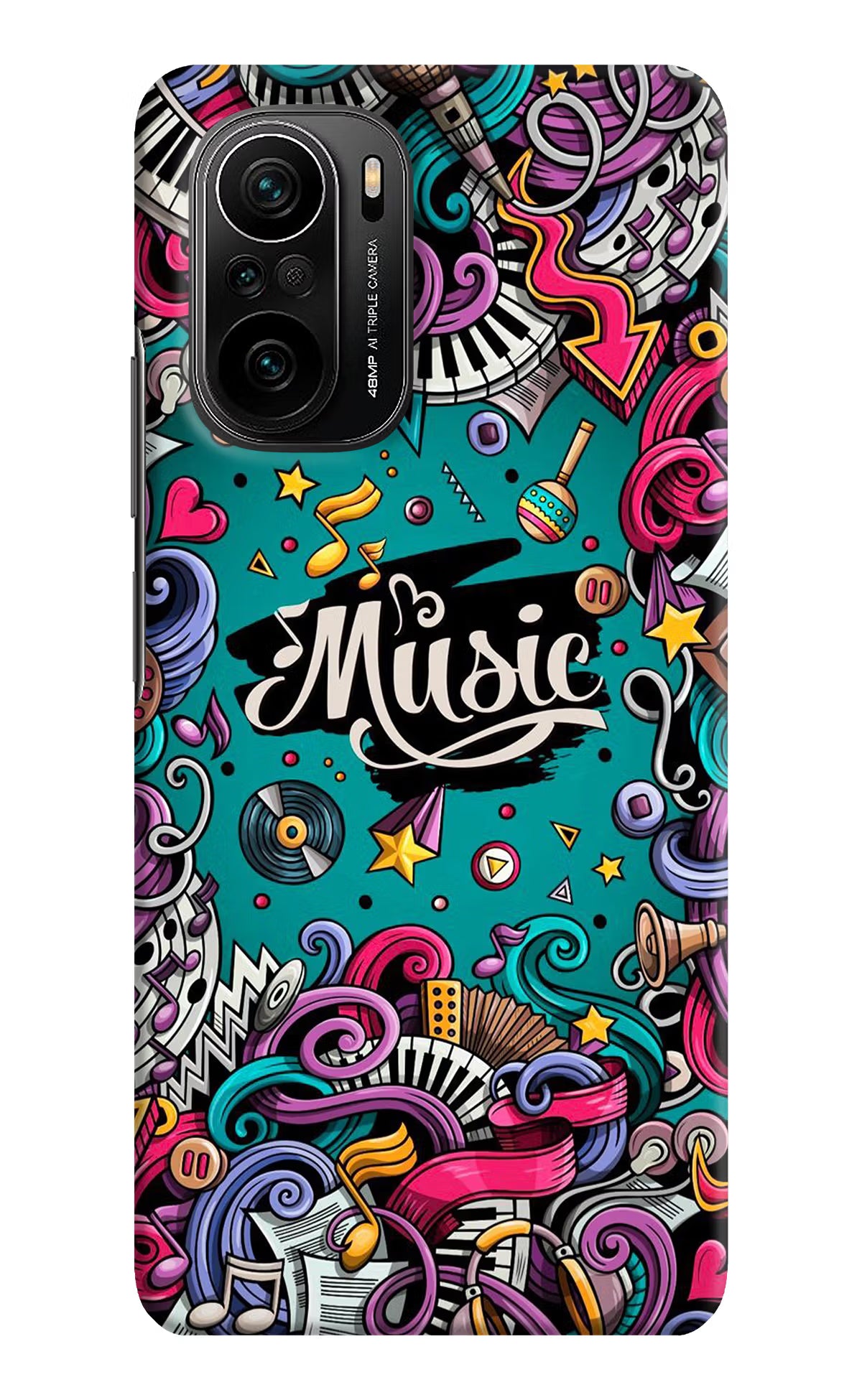Music Graffiti Mi 11X/11X Pro Hard Case Back Cover by Casekaro