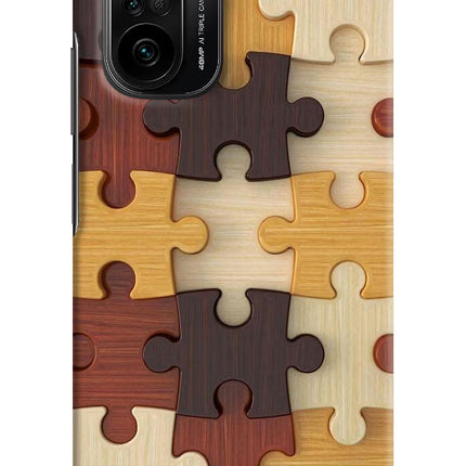 Wooden Puzzle Mi 11X/11X Pro Hard Case Back Cover by Casekaro
