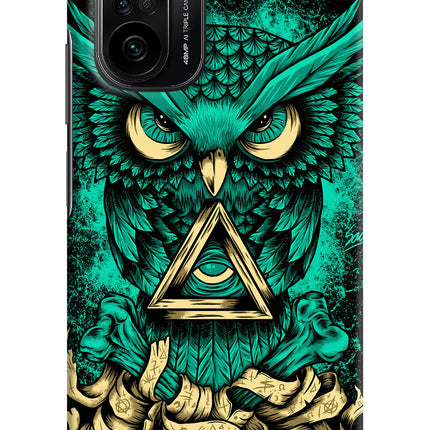 Green Owl Mi 11X/11X Pro Hard Case Back Cover by Casekaro
