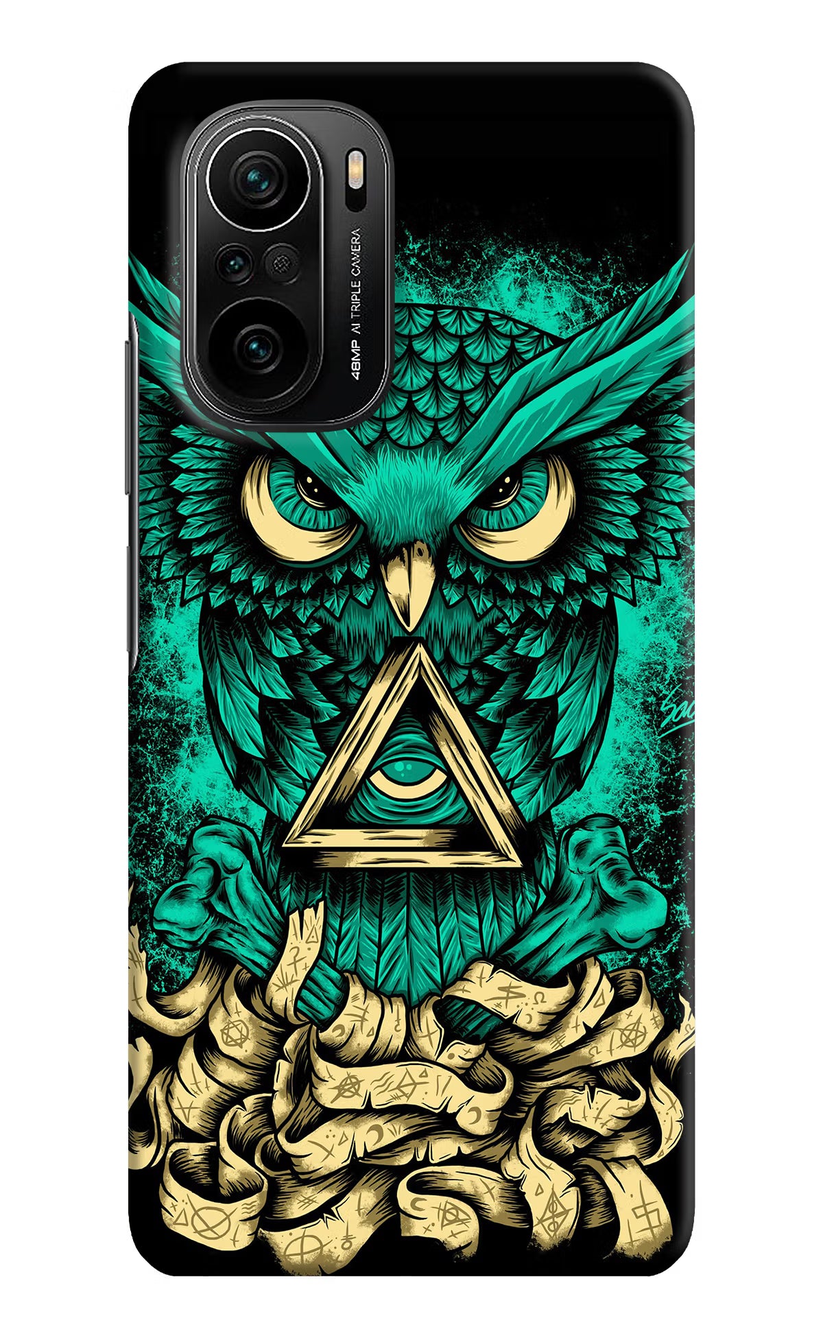 Green Owl Mi 11X/11X Pro Hard Case Back Cover by Casekaro