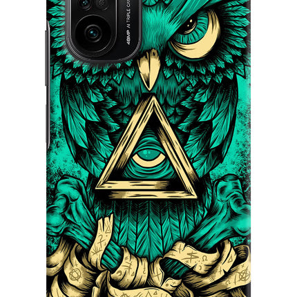 Green Owl Mi 11X/11X Pro Hard Case Back Cover by Casekaro