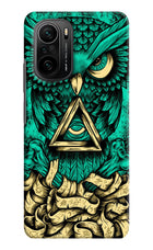 Green Owl Mi 11X/11X Pro Hard Case Back Cover by Casekaro