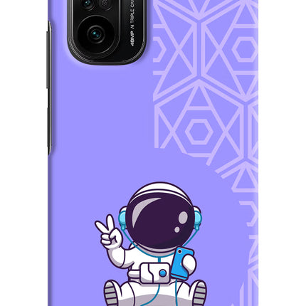 Cute Astronaut Chilling Mi 11X/11X Pro Hard Case Back Cover by Casekaro