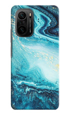 Blue Glitter Marble Mi 11X/11X Pro Hard Case Back Cover by Casekaro
