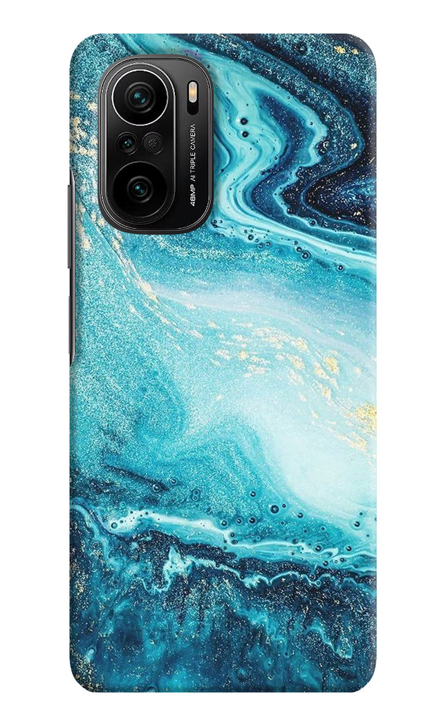 Blue Glitter Marble Mi 11X/11X Pro Hard Case Back Cover by Casekaro
