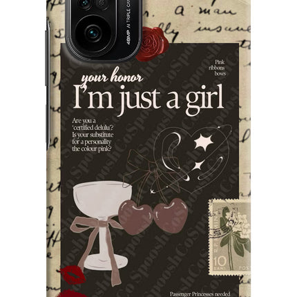 I am just a girl Mi 11X/11X Pro Hard Case Back Cover by Casekaro