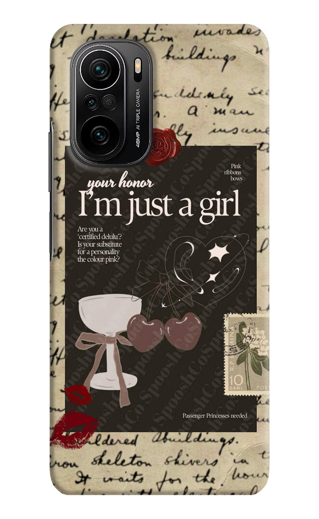 I am just a girl Mi 11X/11X Pro Hard Case Back Cover by Casekaro