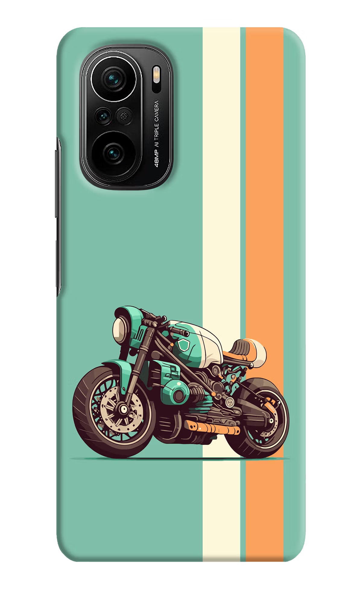 Striped Moto Drift Mi 11X/11X Pro Hard Case Back Cover by Casekaro