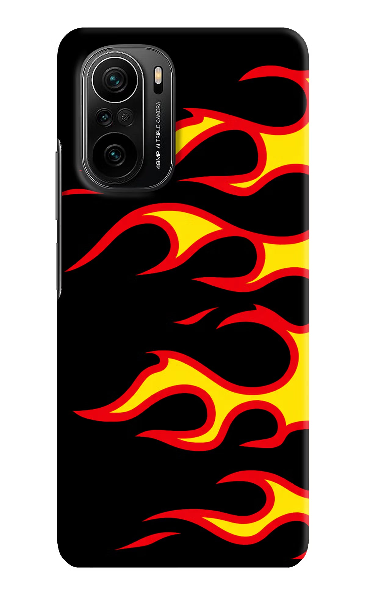 Side Sweep Flames Mi 11X/11X Pro Hard Case Back Cover by Casekaro
