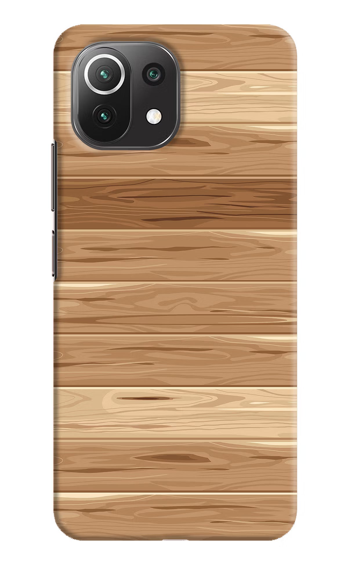 Wooden Vector Mi 11 Lite Hard Case Back Cover by Casekaro