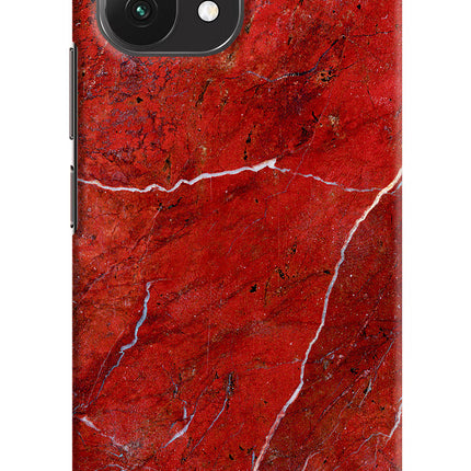 Red Marble Design Mi 11 Lite Hard Case Back Cover by Casekaro