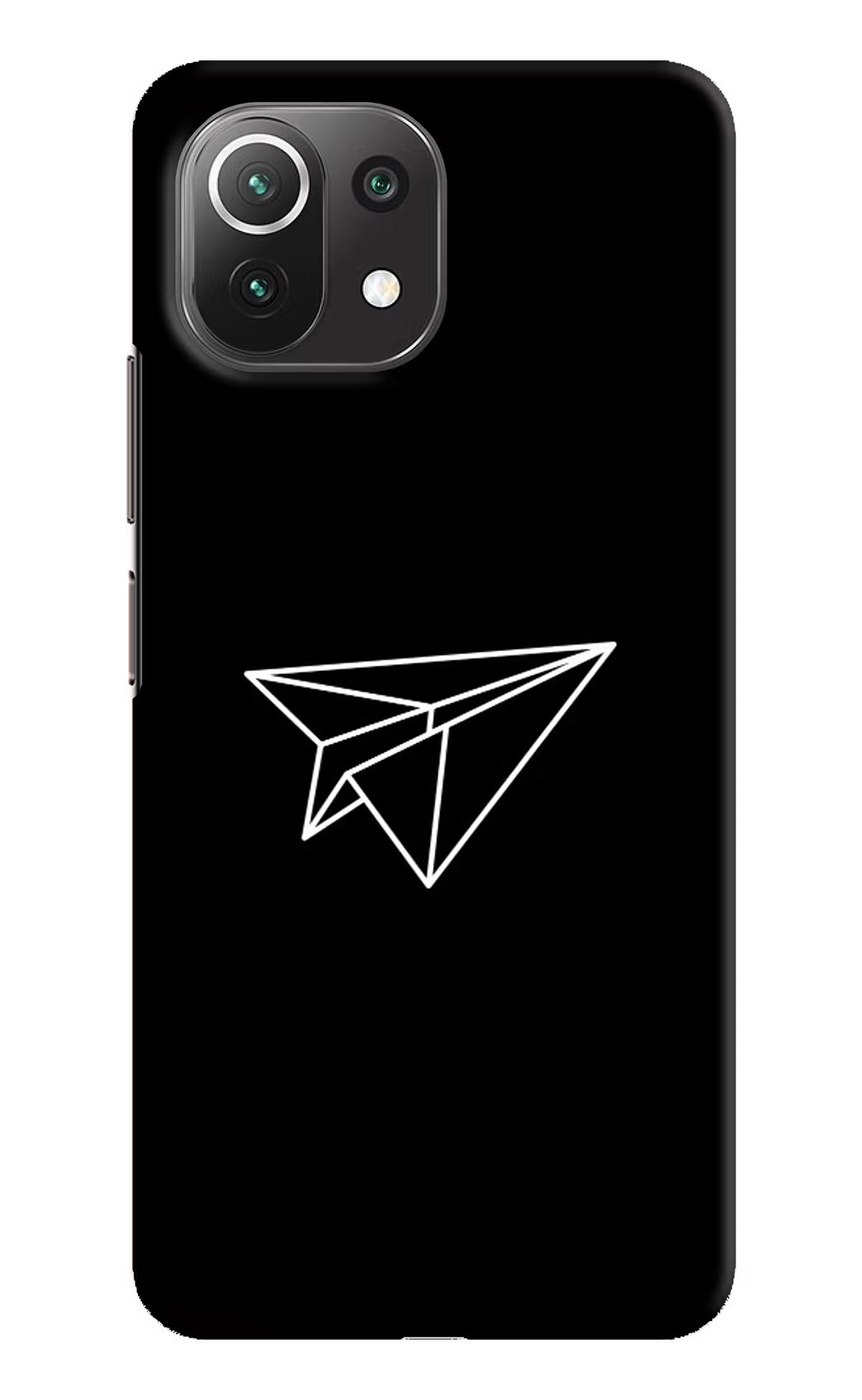 Paper Plane White Mi 11 Lite Hard Case Back Cover by Casekaro