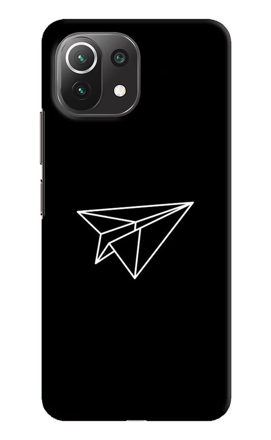 Paper Plane White Mi 11 Lite Hard Case Back Cover by Casekaro