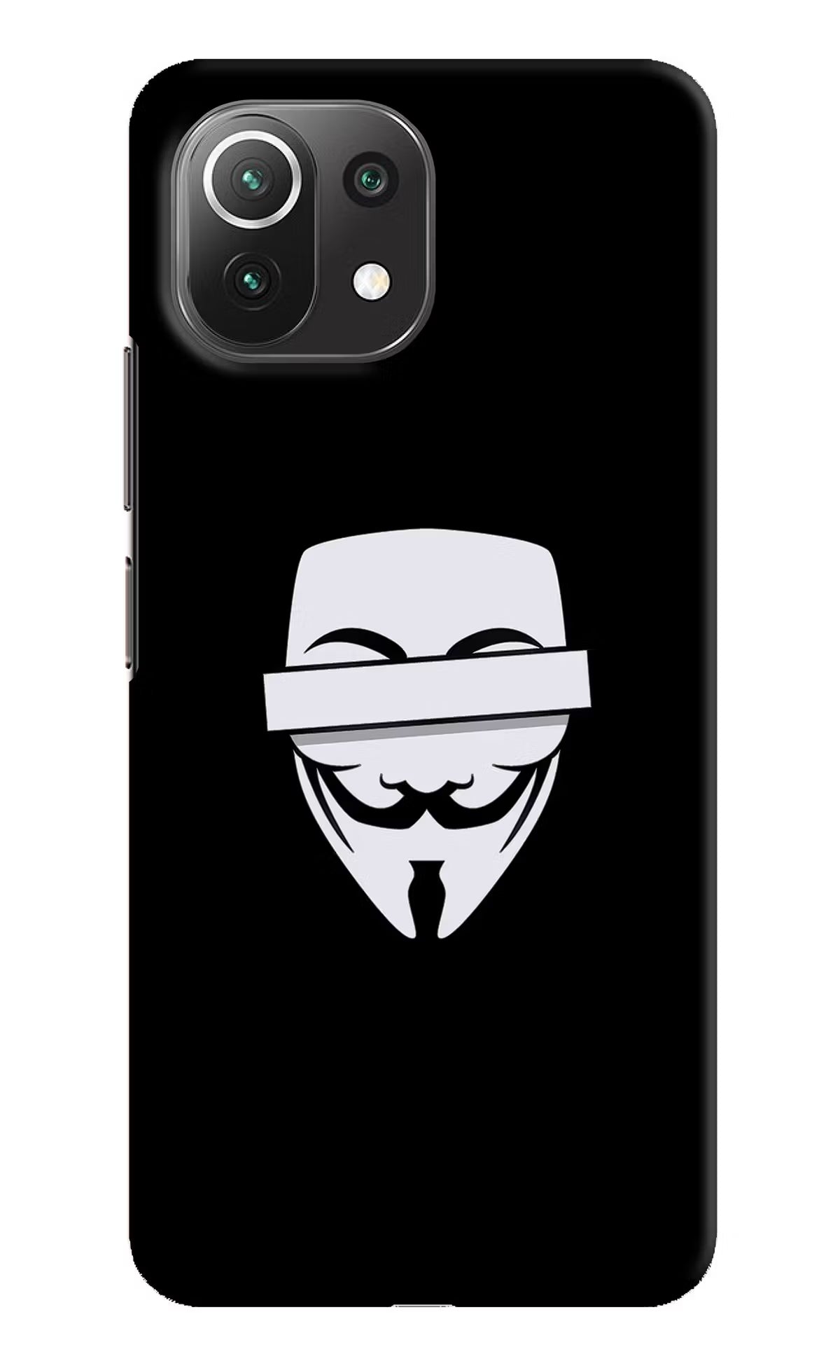 Anonymous Face Mi 11 Lite Hard Case Back Cover by Casekaro
