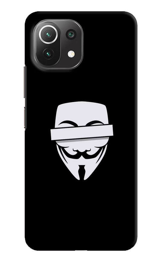 Anonymous Face Mi 11 Lite Hard Case Back Cover by Casekaro